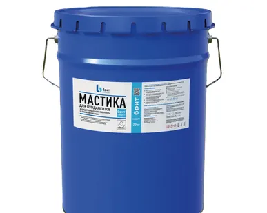 фото "Брит" Стандарт-Р Мастика для фундаментов 20л/20кг (33 шт/пал) аналог Аквамаст фундамент