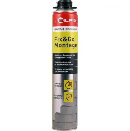 Фото №0 Клей-пена строительно-монтажный Silfix Fix&GO Montage 750 мл