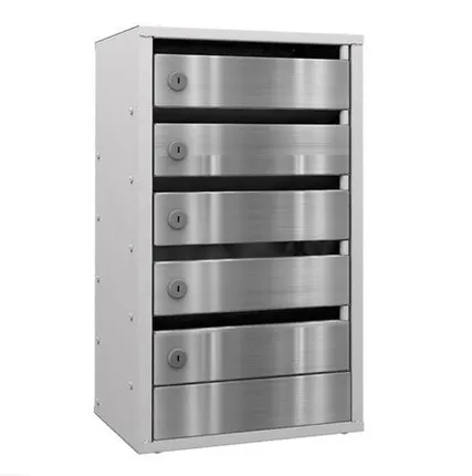 Фото №0 Почтовый ящик "ПРЕСТИЖ" 5 секций с дверцами из нержавеющей стали