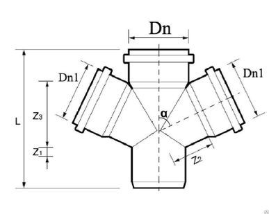 фото Крестовина одноплоскостная 50*50*50*45
