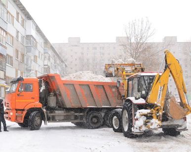 фото Вывоз снега на отвалы