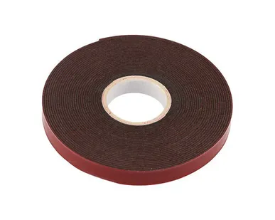 фото Двухсторонний скотч REXANT, серый, на HBA акриловой основе, 9 мм, ролик 5 метров