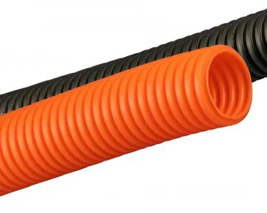 фото Труба гофрированная ПНД d=20 мм с протяжкой черная ИЭК