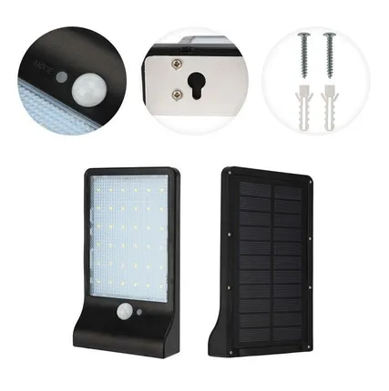 Фото №1 Светильник NEW AGE на солнечной батарее датчик движения; освещенности кнопка вкл/выкл герметичная фасадная 3 режима работы LED COB Lamper 602-235