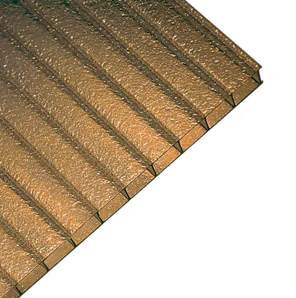 Фото №0 Сотовый поликарбонат CARBOGLASS ГОСТ "Колотый лед" Коричневый 8 мм (2,1*12 м)