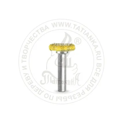 Фото №0 6RS34-40 - Колесо, Ø хвостовика 6мм, Ø фрезы X 19,05мм, L фрезы 6,35мм (fine/желтая)