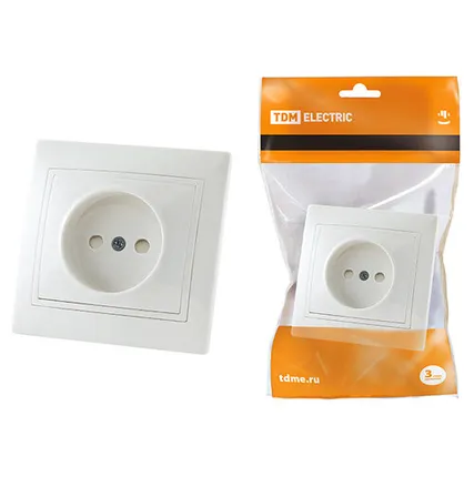 Фото №0 Розетка с защитными шторками 10А белый "Таймыр"