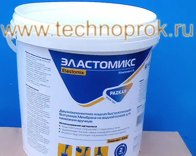 фото Изоляционная битумная мастика жидкая резина Elastomix 5 кг