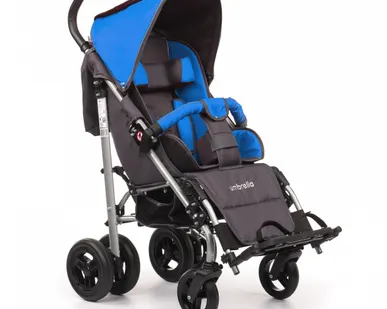 фото Кресло - коляска для детей - инвалидов UMBRELLA размер 1, литые (Черный в клетку)