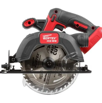 Фото №1 Аккумуляторная циркулярная пила Wortex CCS 1816, 18 В, диск 165 мм, пропил 55 мм, без АКБ и ЗУ