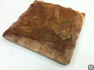 фото Плитка из песчаника 2см со сколом цвет: светло бордовый
в