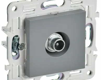 фото SKANDY Розетка TV проходная SK-A17Gr серый IEK