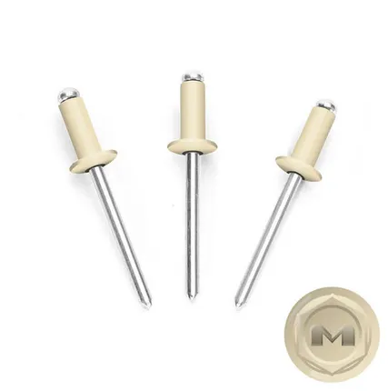 Фото №0 Заклепки вытяжные 3,2*8мм RAL1015 Слоновая кость