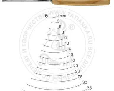 фото Стамеска прямая полукруглая Pfeil 5/12