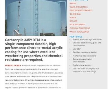 фото Акриловое покрытие Carbocrylic 3359 DTM