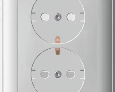 фото Розетка 2-м СП W59 защ. шторки с заземл. сл. кость SchE RS16-255-28 (РС16-255-28)