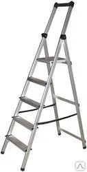 фото Стремянка алюминиевая 5 ст. вес 4.5кг max H = 1.03м