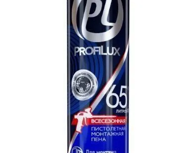 фото Пена монтажная пистолетная PROFILUX 65 всесезон. 900 мл