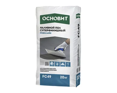 фото Наливной пол суперфинишный ОСНОВИТ РОВИЛАЙН FС49, 20 кг