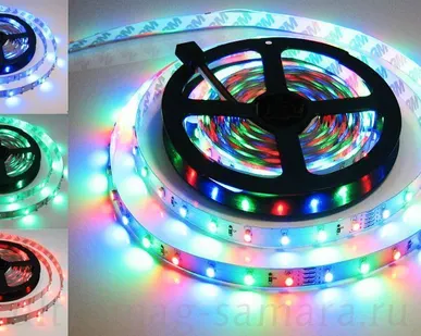 фото Лента 5050, 30LED 7,2вт 12в, RGB, 5м, IP20