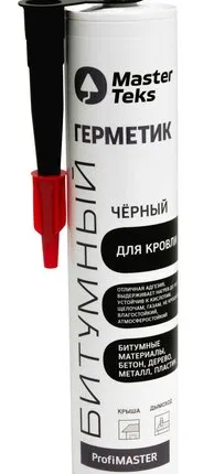 Фото №0 Герметик битумный для кровли Profimaster, черный, 260мл, Masterteks
