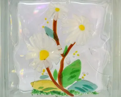 фото Стеклоблок эксклюзивный фьюзинг ФЮ_012(Н) 190х190х80мм