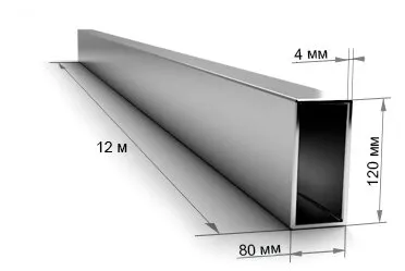 фото Труба пр 120*80/4 1/12м