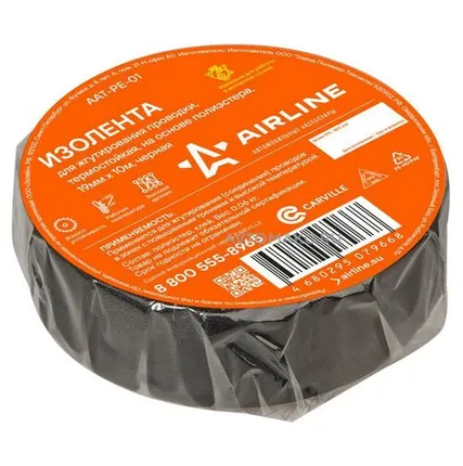 Фото №0 AIRLINE Изолента для жгутирования проводки 19 мм*10 м, термостойкая, полиэстер