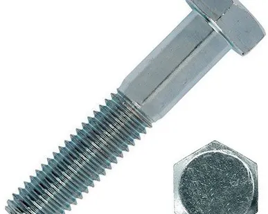 фото Болт шестигранный ГОСТ 7798-70, класс прочности 10.9, оцинкованная сталь
