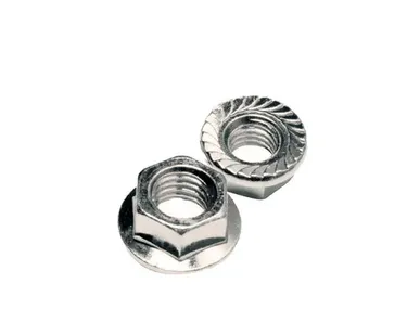 фото Гайки самостопорящиеся с фланцем-буртиком, DIN 6923, класс прочности 8, оцинкованные