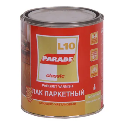 Фото №0 Лак паркетный алкидно-уретановый Парад L10 матовый 0,75 л