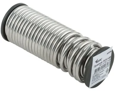 фото Припой с канифолью D 3 мм, 250 г, POS40 катушка