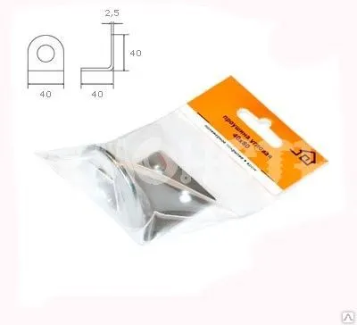 Фото №0 Проушина угловая 40*80мм б/п (10/100) ТОНАР