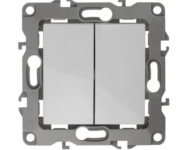 фото ЭРА Механизм выключателя 2-кл. СП Эра12 10А IP20 10AX бел. Б0014645 ЭРА