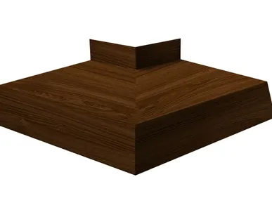 фото Угол отлива внешний 50 0,45 Print Elite с пленкой Choco Wood