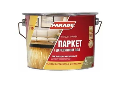 фото Лак паркетный алкидно-уретановый Парад L10 матовый 2,5 л
