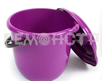 фото Ведро пласт 12л ЮниПласт (с крышкой) красное (20) (ВМ)