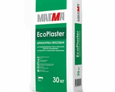 фото Штукатурка гипсовая МАГМА "EcoPlaster", 30кг. Магма 1п=45шт