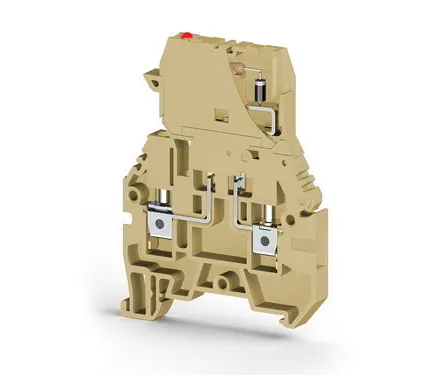 Фото №0 Klemsan Клеммник с держ. предохр. (5х20, 5х25), откид.картридж, с индикацией 220VDC, на DIN-рейку, 4 мм.кв., (серый); ASK 3MLD 220VDC