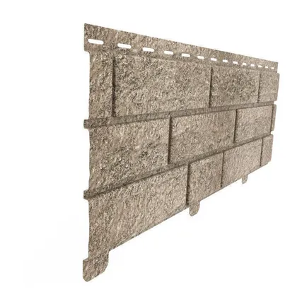 Фото №0 Фасадные панели «кирпич» Стоун Хаус Бежевый, 0,7 м2