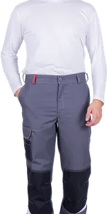 фото Брюки ТУРБО SAFETY летние, серый-черный-красный