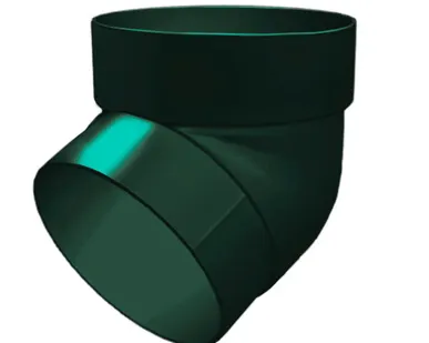 фото Колено трубы 67 град. ПВХ Grand Line зелёный (RAL 6005)