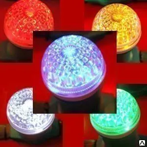 фото Лампа LED с цоколем E27, 45мм, (9 светодиодов), синий, G-Q008B -Lamp-E27-45