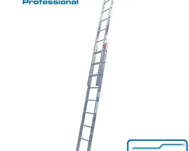 фото Двухсекционная раздвижная лестница с перекладинами STABILO Professional