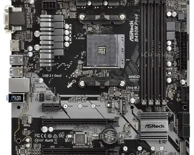 фото Материнская плата ASRock B450M