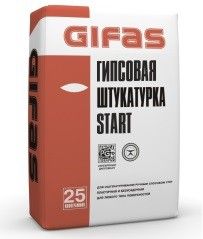 фото Штукатурка гипсовая START, 25кг GIFAS