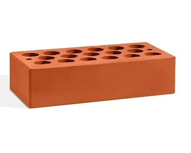 фото Кирпич лицевой керамический Красный пустотелый одинарный пустотность 36%