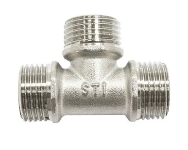 фото Тройник ½" Н-Н-Н никелированный