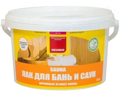 фото ЛАК НЕОМИД САУНА акриловый для бань и саун (1л)
