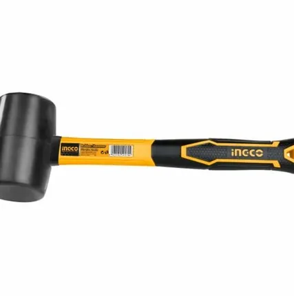 Фото №0 Молоток резиновый, 220гр, фибергласовой ручкой /INGCO